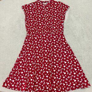 Boden Cherry Red Fit & Flare Dress Size 8 Large